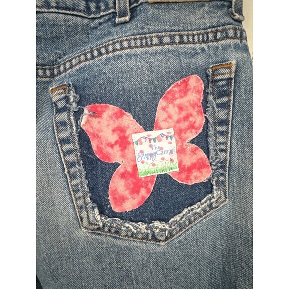 The Scrappy Camper Womens Jeans Sz L FairyGrunge Boho Festival Upcycled Floral - Picture 7 of 11